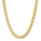 Men's 14k Gold Over Silver Curb Chain Necklace - 30 In, Size: 30, Yellow