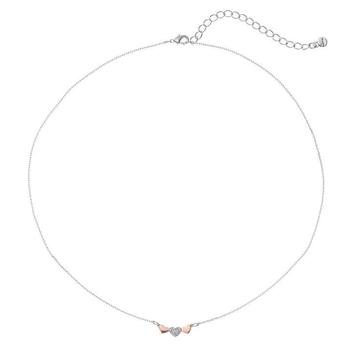 Lc Lauren Conrad Two Tone Triple Heart Necklace, Women's