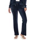 Women's Juicy Couture Velour Midrise Bootcut Pants, Size: Xl, Blue (navy)