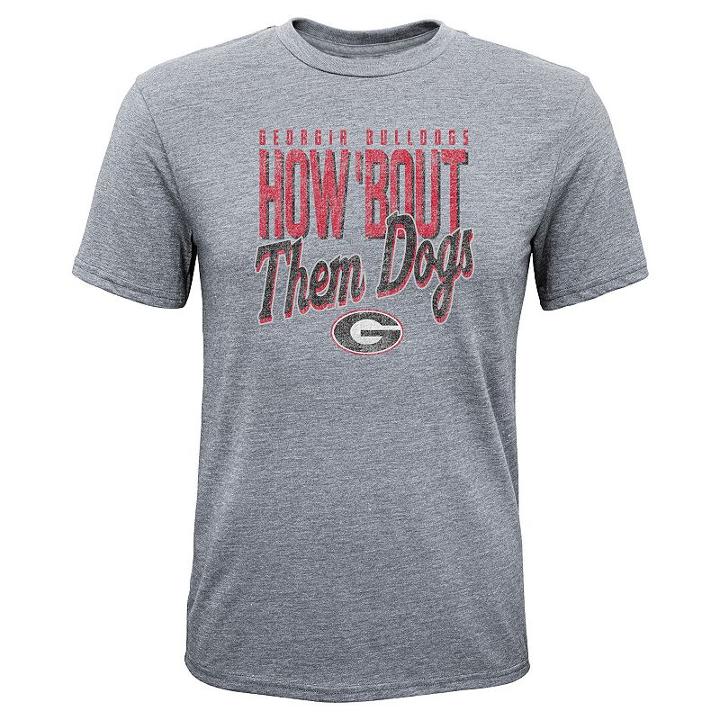 Boys 8-20 Georgia Bulldogs Rally Anthem Tee, Size: M 10-12, Grey