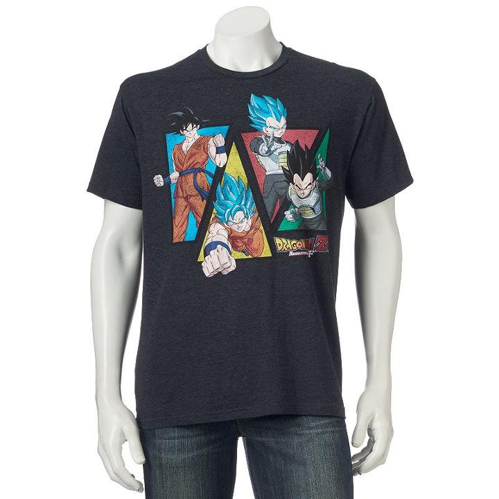 Men's Dragon Ball Z: Resurrection 'f' Tee, Size: Large, Grey (charcoal)