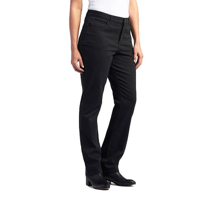 Petite Lee Vienna Comfort Fit Straight-leg Pants, Women's, Size: 8 Petite, Black