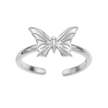 Sterling Summer Butterfly Toe Ring, Women's, Silver