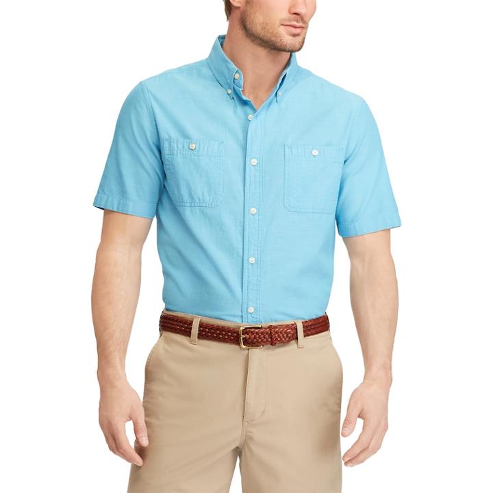 Big & Tall Chaps Classic-fit Chambray Button-down Shirt, Men's, Size: 2xb, Blue