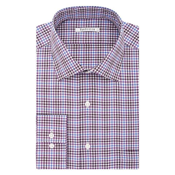 Big & Tall Van Heusen Flex-collar Dress Shirt, Men's, Size: 16.5 35/6t, Purple Oth