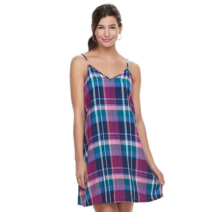 Juniors' So&reg; Print Swing Dress, Girl's, Size: Large, Blue