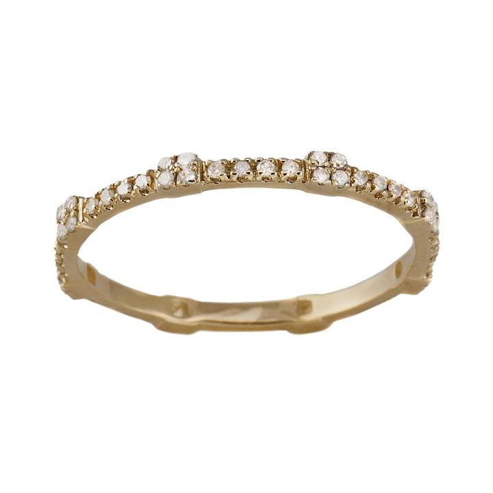 10k Gold .22-ct. T.w. Diamond Eternity Stack Ring, Women's, Size: 8, White