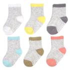 Baby Girl Carter's 6-pack Colorblock Crew Socks, Size: 12-24 Month, Multicolor