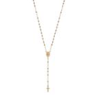 24k Gold Bonded Sterling Silver Virgin Mary & Cross Y Necklace, Women's, Size: 18, Yellow