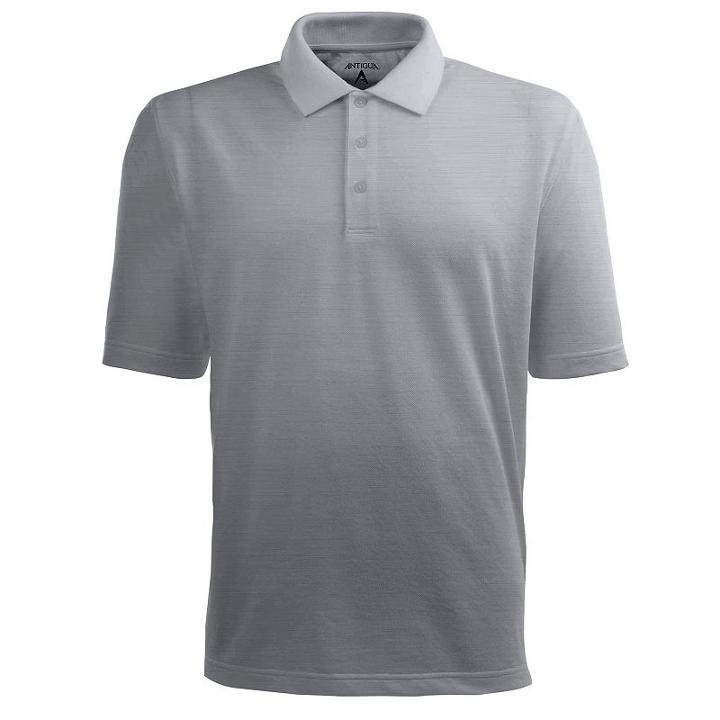 Men's Antigua Xtra-lite Desert-dry Solid Performance Polo, Size: Xl, Grey