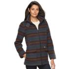 Women's Woolrich Century Striped Wool Blend Coat, Size: Xl, Natural