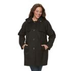 Plus Size Towne By London Fog Button-down Jacket, Women's, Size: 2xl, Black