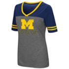 Women's Campus Heritage Michigan Wolverines Varsity Tee, Size: Small, Med Grey
