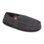 Muk Luks Men's Corduroy Moccasin Slippers, Size: Small, Grey