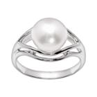 Pearlustre By Imperial Sterling Silver Freshwater Cultured Pearl Ring, Women's, Size: 6, White