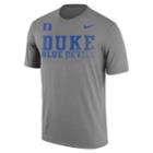Men's Nike Duke Blue Devils Legend Staff Sideline Dri-fit Tee, Size: Xxl, Gray
