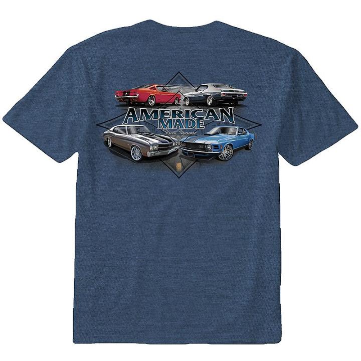 Big & Tall Newport Blue American Made Street Supreme Tee, Men's, Size: L Tall, Blue Other