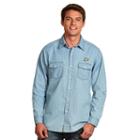 Men's Antigua Anaheim Ducks Chambray Button-down Shirt, Size: Xxl, Med Blue