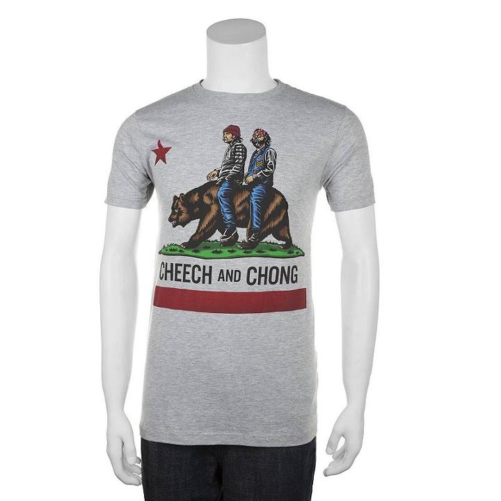 Big & Tall Cheech And Chong California Best Buds Tee, Men's, Size: Xxl Tall, Med Grey