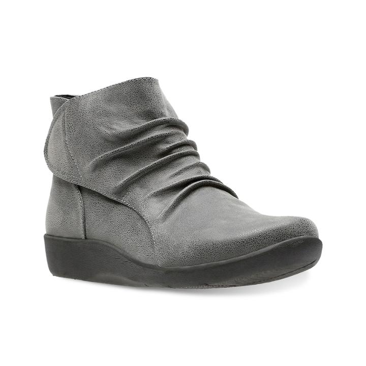 Clarks Cloudsteppers Sillian Sway Women's Ankle Boots, Size: Medium (8.5), Grey