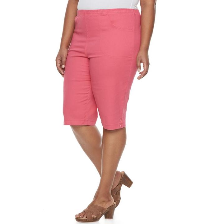 Plus Size Croft & Barrow&reg; Embellished Skimmer Capris, Women's, Size: 4x Avg/reg, Brt Red