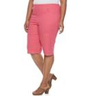 Plus Size Croft & Barrow&reg; Embellished Skimmer Capris, Women's, Size: 4x Avg/reg, Brt Red