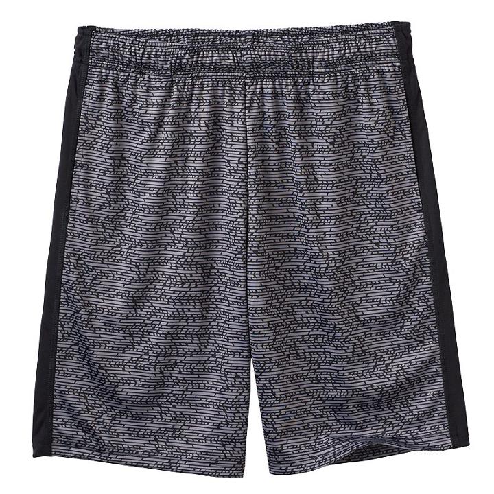 Husky Boys 8-20 Tek Gear&reg; Sky Striped Performance Athletic Shorts, Boy's, Size: L Husky, Dark Grey