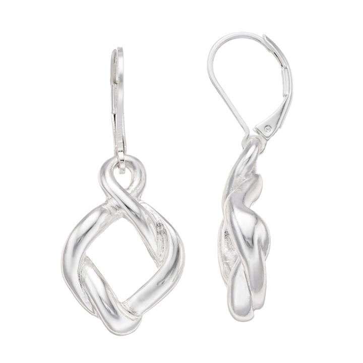 Napier Silver Tone Geometric Drop Earrings, Women's