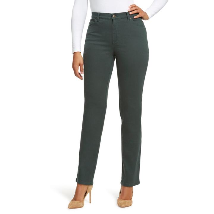 Women's Gloria Vanderbilt Amanda Classic Jeans, Size: 4 - Regular, Dark Green