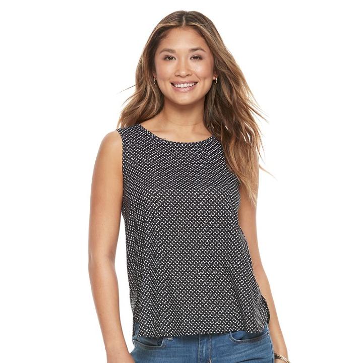 Petite Apt. 9&reg; Scoopneck Tank, Women's, Size: Xl Petite, Black