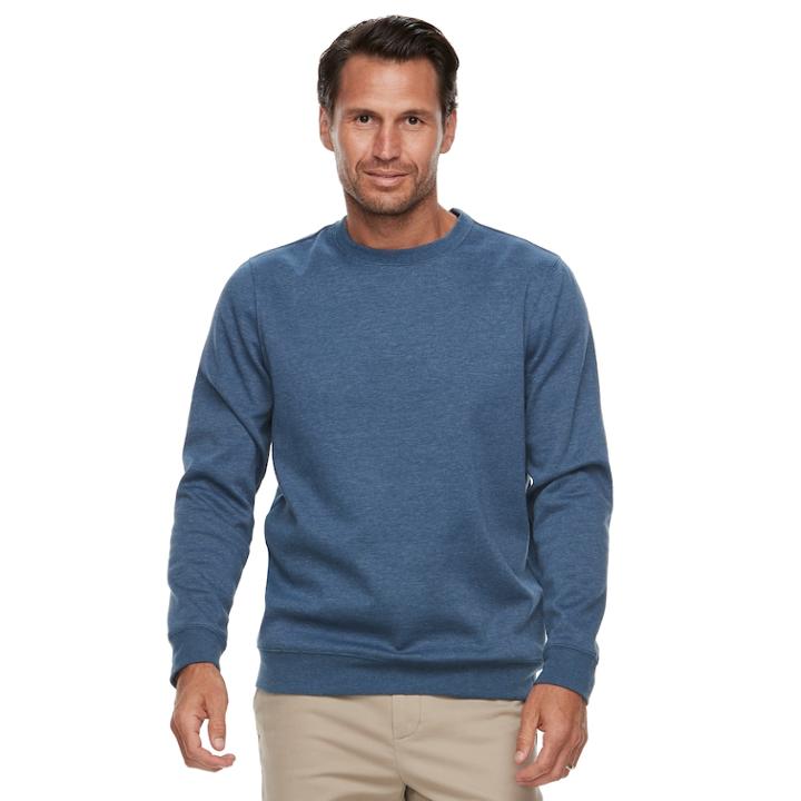 Men's Croft & Barrow&reg; Classic-fit Easy-care Stretch Fleece Sweatshirt, Size: Xl, Dark Blue