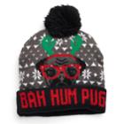 Boys 4-20 Holiday Light-up Pom-pom Hat, Dark Grey