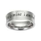 Men's Stainless Steel She Is Mine, I Am Hers Ring, Size: 12, Grey