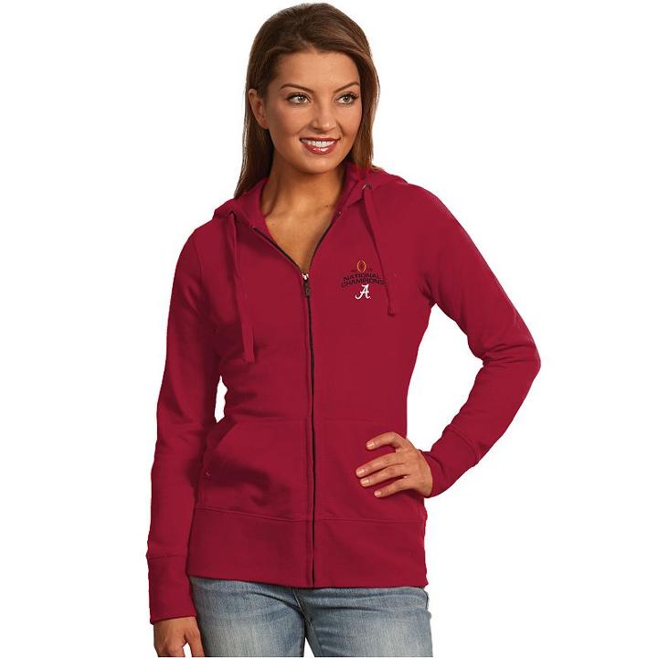 Women's Antigua Alabama Crimson Tide 2015 National Champions Signature Hoodie, Size: Xl, Red