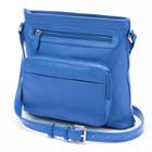 Ili Top Zip Leather Crossbody, Women's, Blue