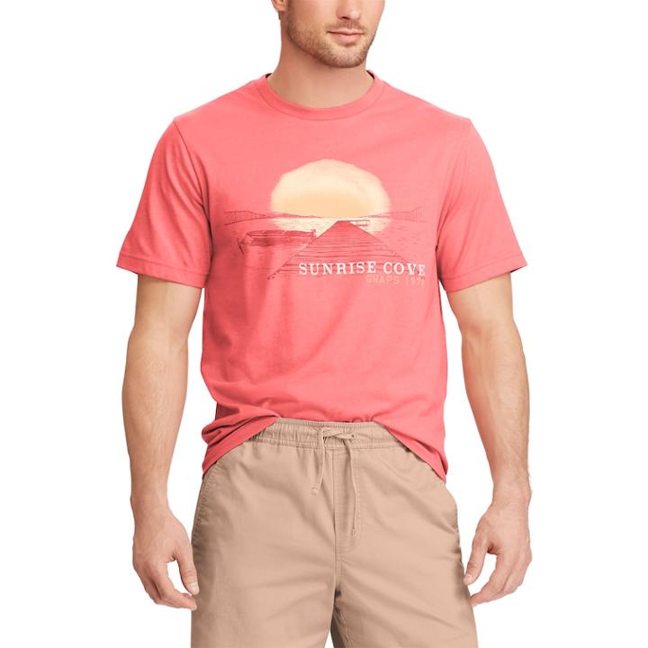 Men's Chaps Fishing Graphic Tee, Size: Xxl, Red