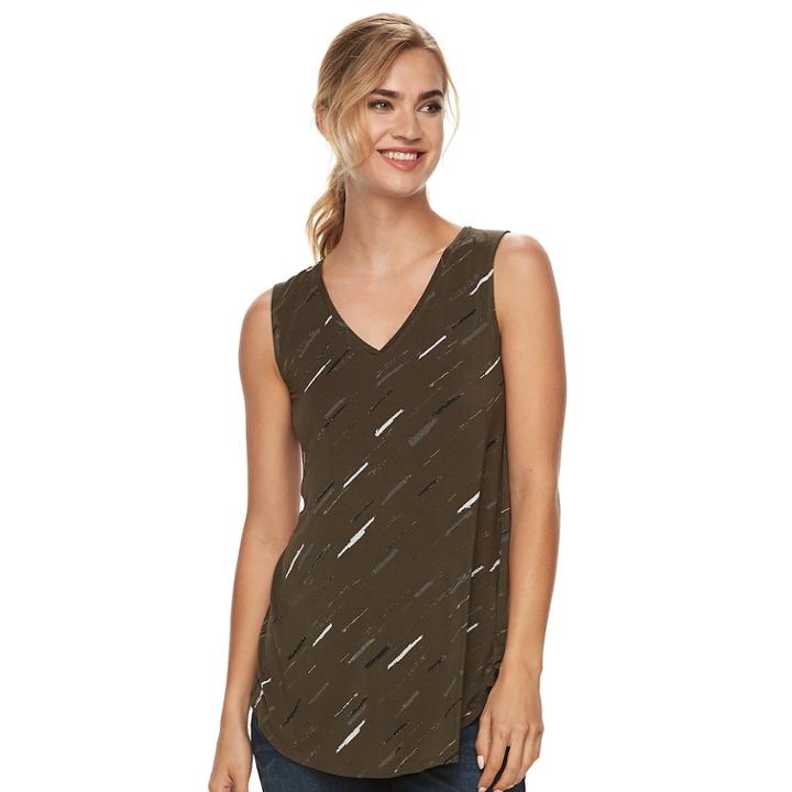 Women's Apt. 9&reg; Tunic Tank, Size: Xl, Dark Green