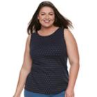 Plus Size Croft & Barrow&reg; Essential Tank, Women's, Size: 2xl, Dark Blue