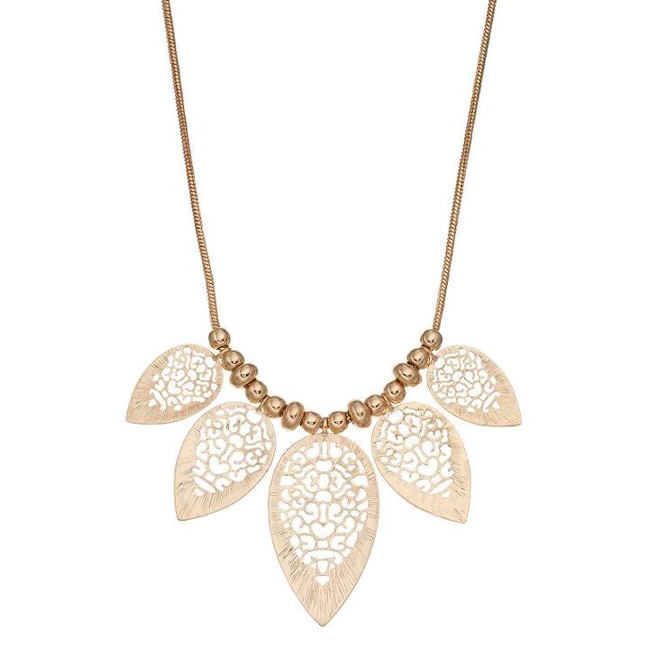 Graduated Filigree Teardrop Necklace, Women's, Multicolor
