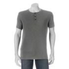 Men's Apt. 9&reg; Modern-fit Slubbed Henley, Size: Xl, Dark Grey