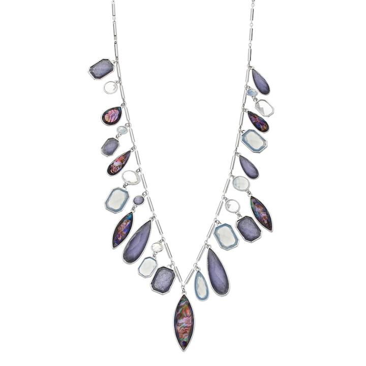 Dana Buchman Simulated Abalone Charm Necklace, Women's, Purple