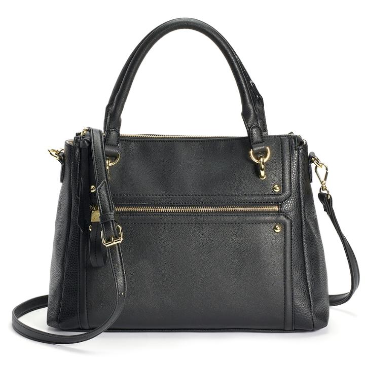 Juicy Couture Zippy Large Satchel, Women's, Black