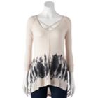 Women's French Laundry Strappy Tie-dye Tunic, Size: Xl, Lt Beige