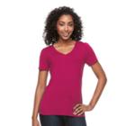 Women's Apt. 9&reg; Essential V-neck Tee, Size: Small, Pink