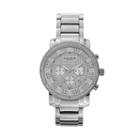 Akribos Xxiv Men's Lux Diamond Stainless Steel Chronograph Watch, Grey