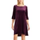 Women's Chaps Velvet Bell-sleeve Sheath Dress, Size: Xs, Dark Red