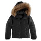 Girls 4-16 So&reg; Heavyweight Faux-fur Trim Puffer Jacket, Size: 14, Oxford