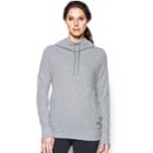 Women's Under Armour French Terry Open Back Hoodie, Size: Large, Dark Grey