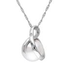 10k White Gold Diamond Accent & Freshwater Cultured Pearl Pendant, Women's, Size: 17