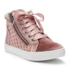 So&reg; Stacie Girls' High-top Sneakers, Girl's, Size: 3, Brt Pink